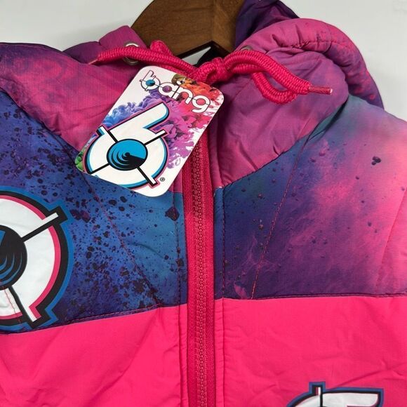 Bang Energy Pink Puffer Jacket New With Tags Small - Picture 4 of 6